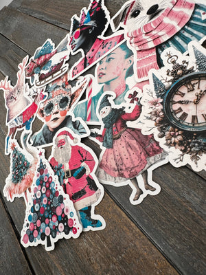 Collage Soup Christmas Crew | Paper Bites | Whimsical die-cut pieces for journals & collage