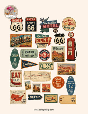 Collage Soup Route 66 Revival eBook Freebie