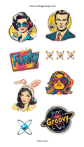 Collage Soup 1960s Baby – Sticker Sheet | Retro Atomic Age Stickers for Journals, Happy Mail & Crafts