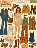 Collage Soup 1970s Paper Dolls Freebie