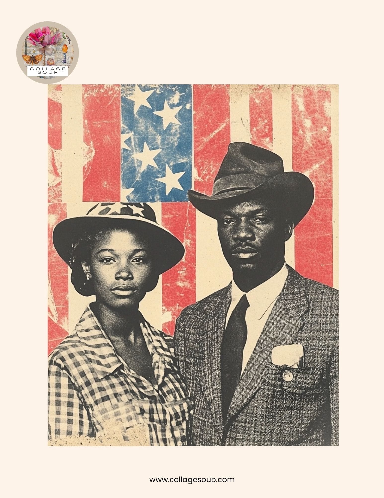 Collage Soup 4th of July Freebie — 6 Collage Papers