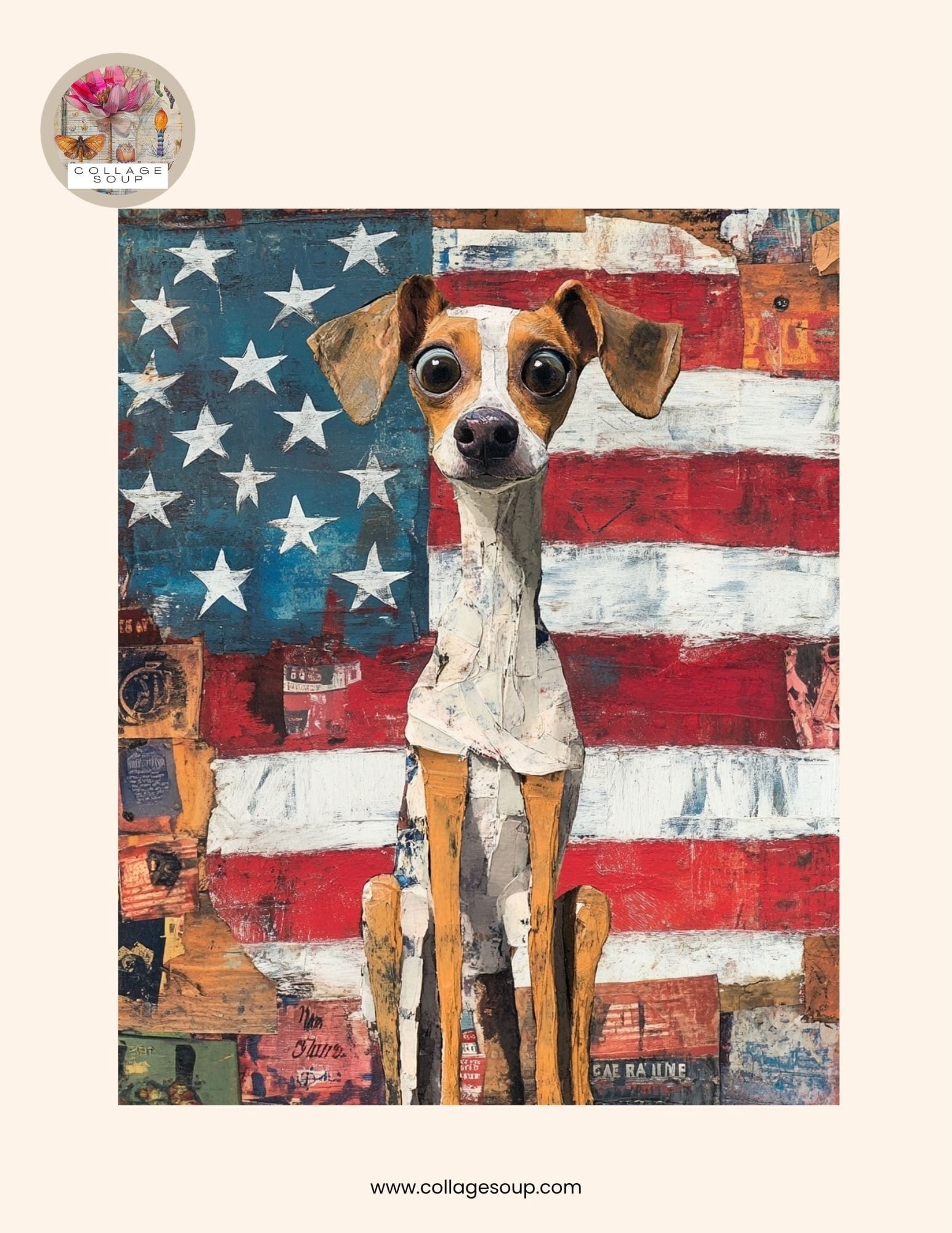 Collage Soup 4th of July Freebie — 6 Collage Papers