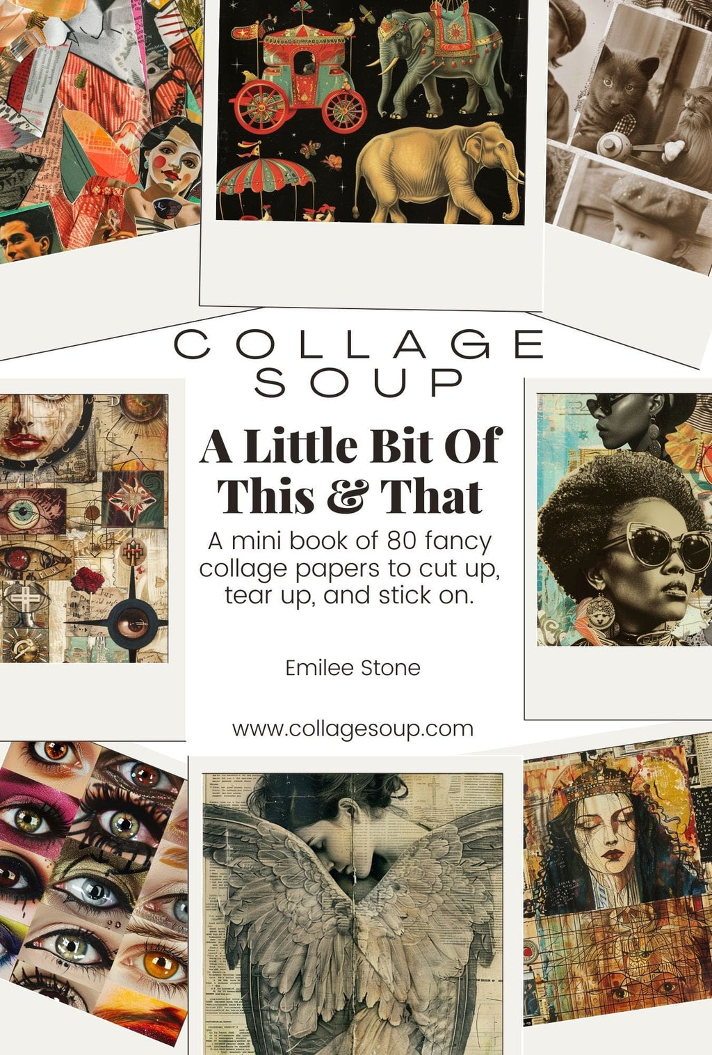 Collage Soup "A Little Bit Of This & That" Mini Book of Vibrant Collage Papers