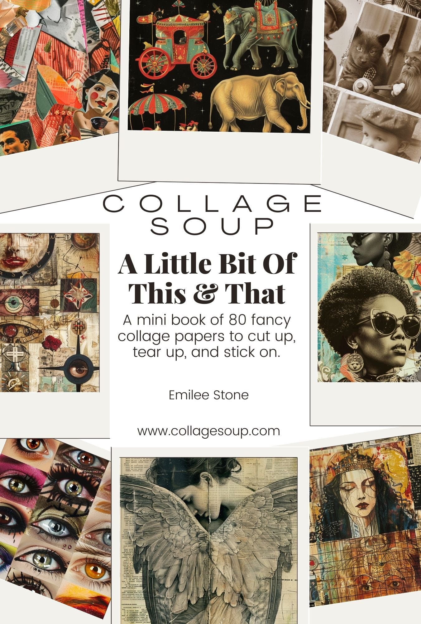 Collage Soup "A Little Bit Of This & That" Mini Book of Vibrant Collage Papers