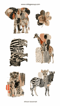 Collage Soup African Savannah Sticker Sheet