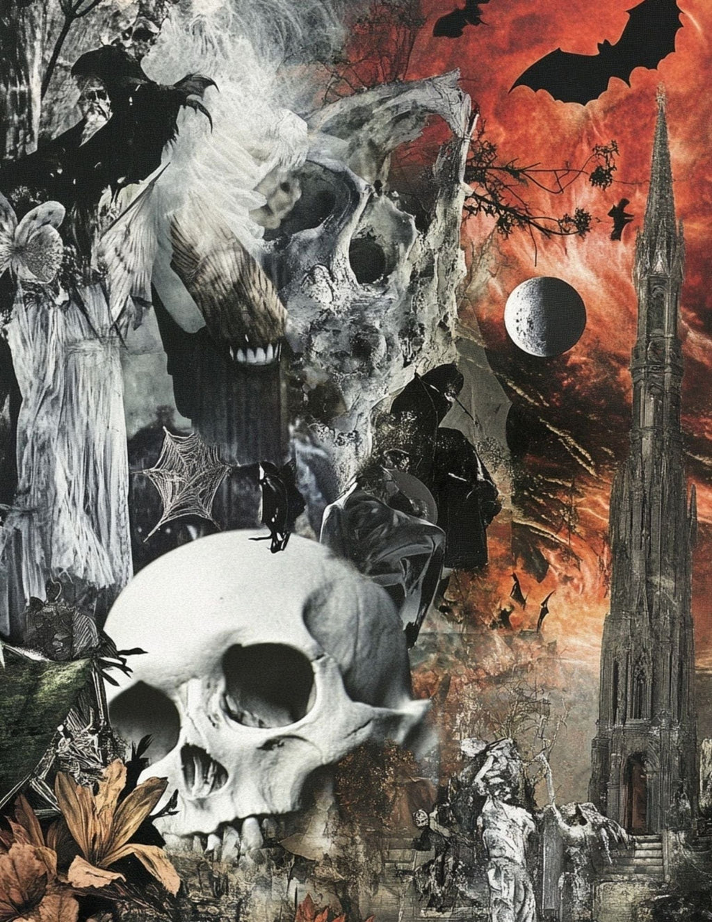 Collage Soup All Hallows Eve (eBook) | 71 Digital Pages of Elegant Halloween Collage Imagery for Print & Crafting