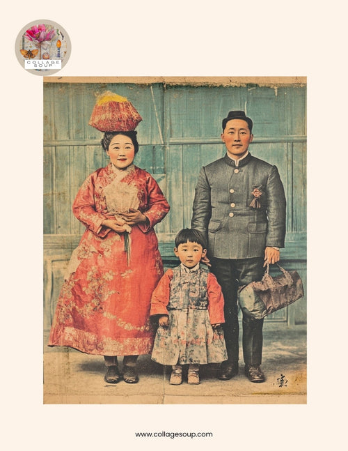 Collage Soup Asian Family Collage Papers — Free Download