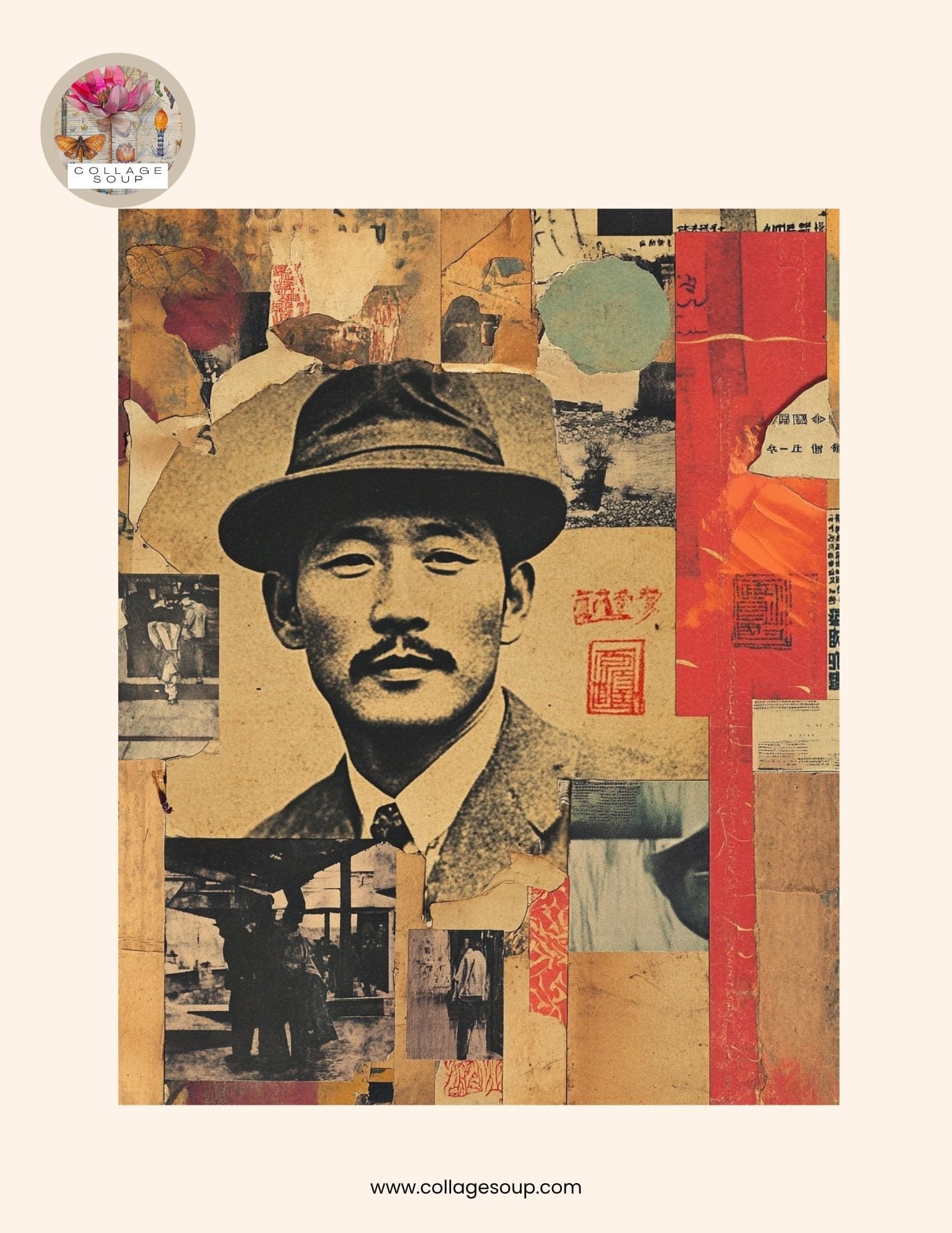 Collage Soup Asian Family Collage Papers — Free Download