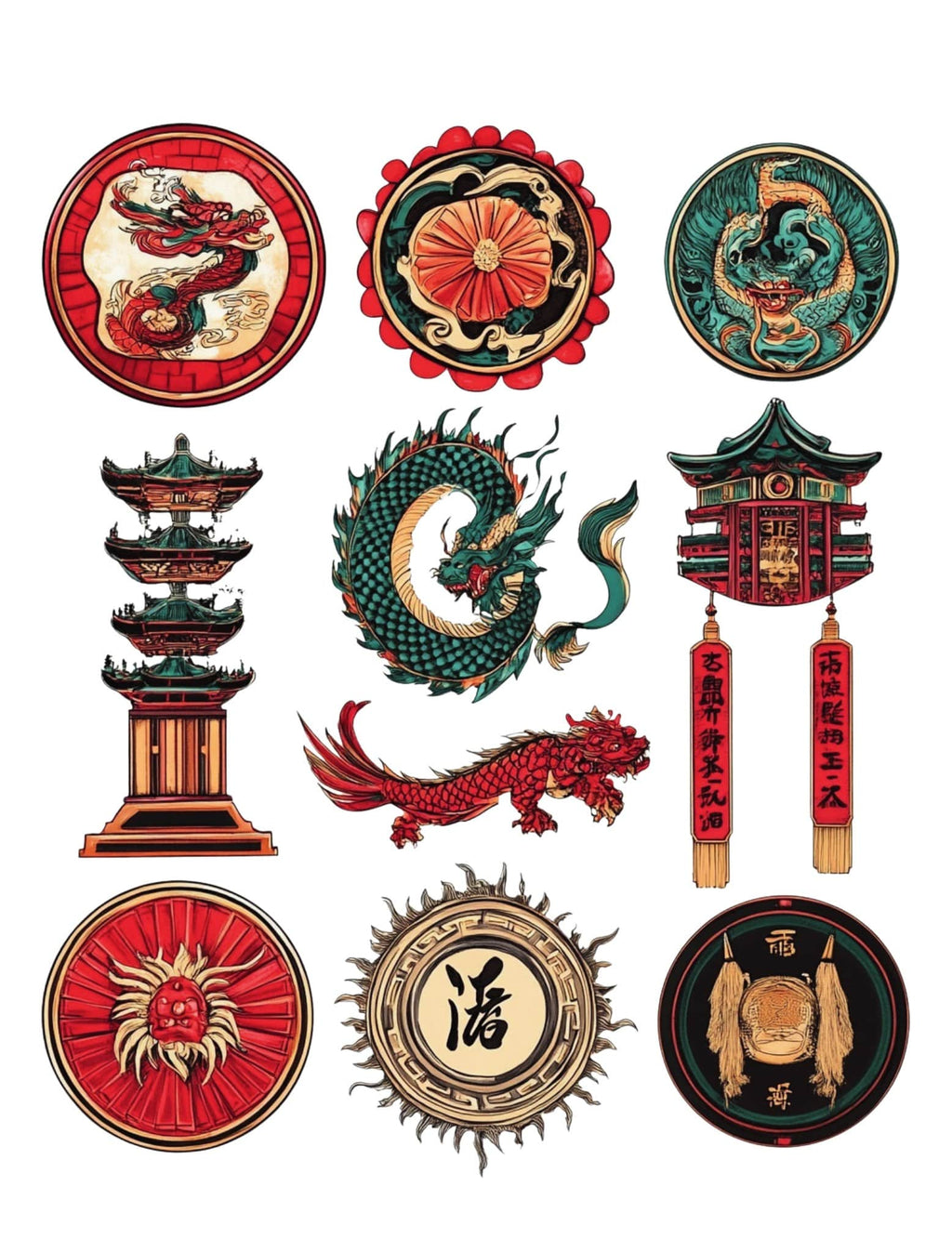 Collage Soup Auspicious Papers