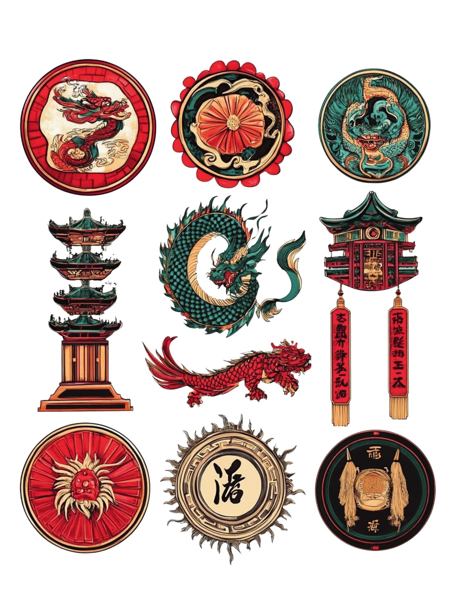 Collage Soup Auspicious Papers