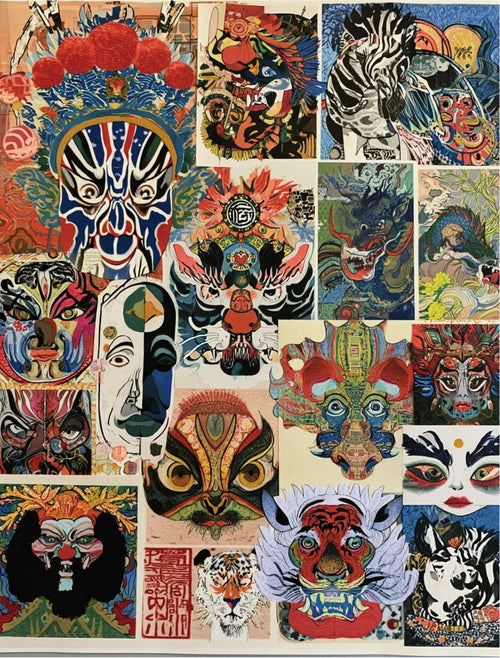 Collage Soup Auspicious Papers