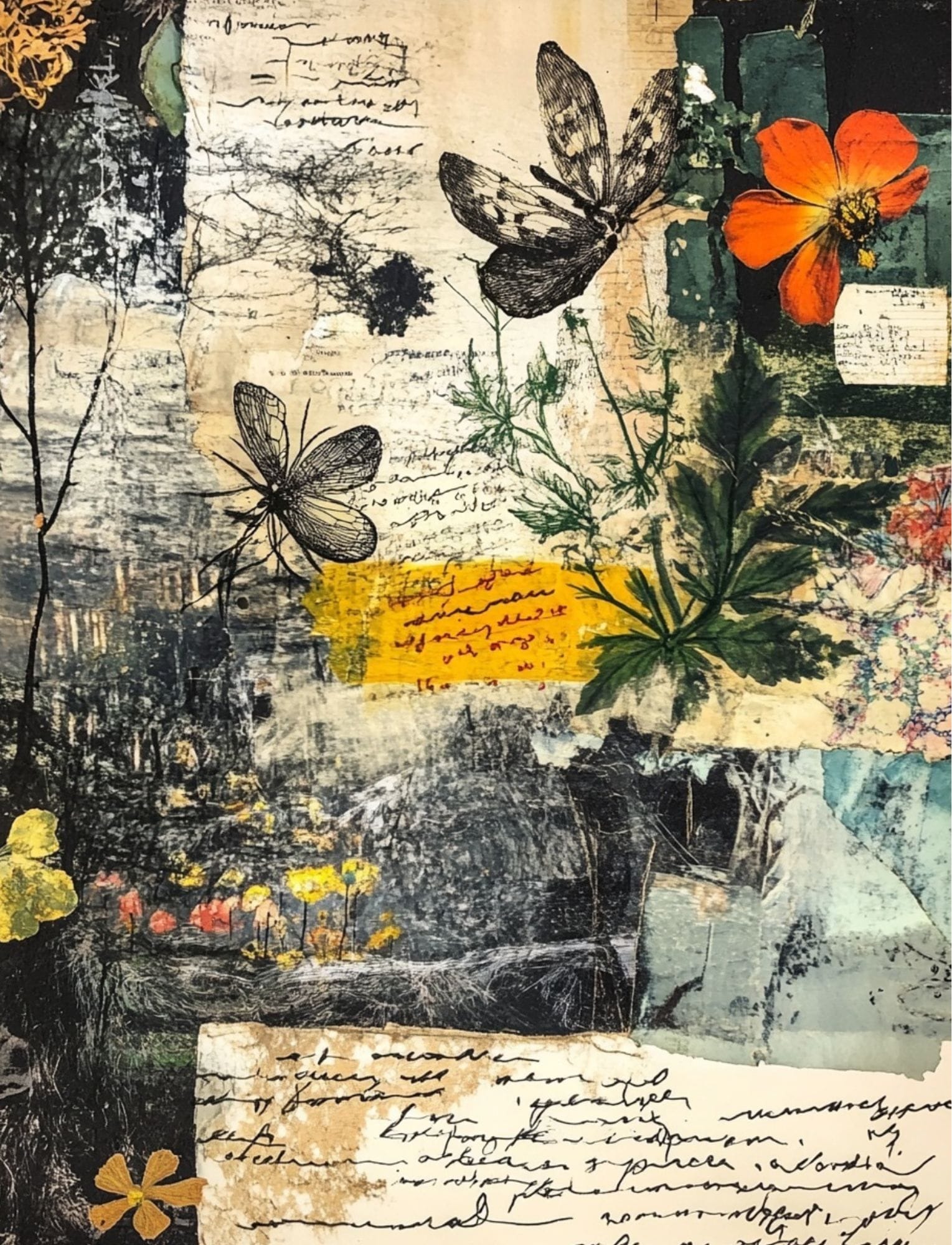 Collage Soup Botanica Obscura — Midnight Garden Collage Papers eBook