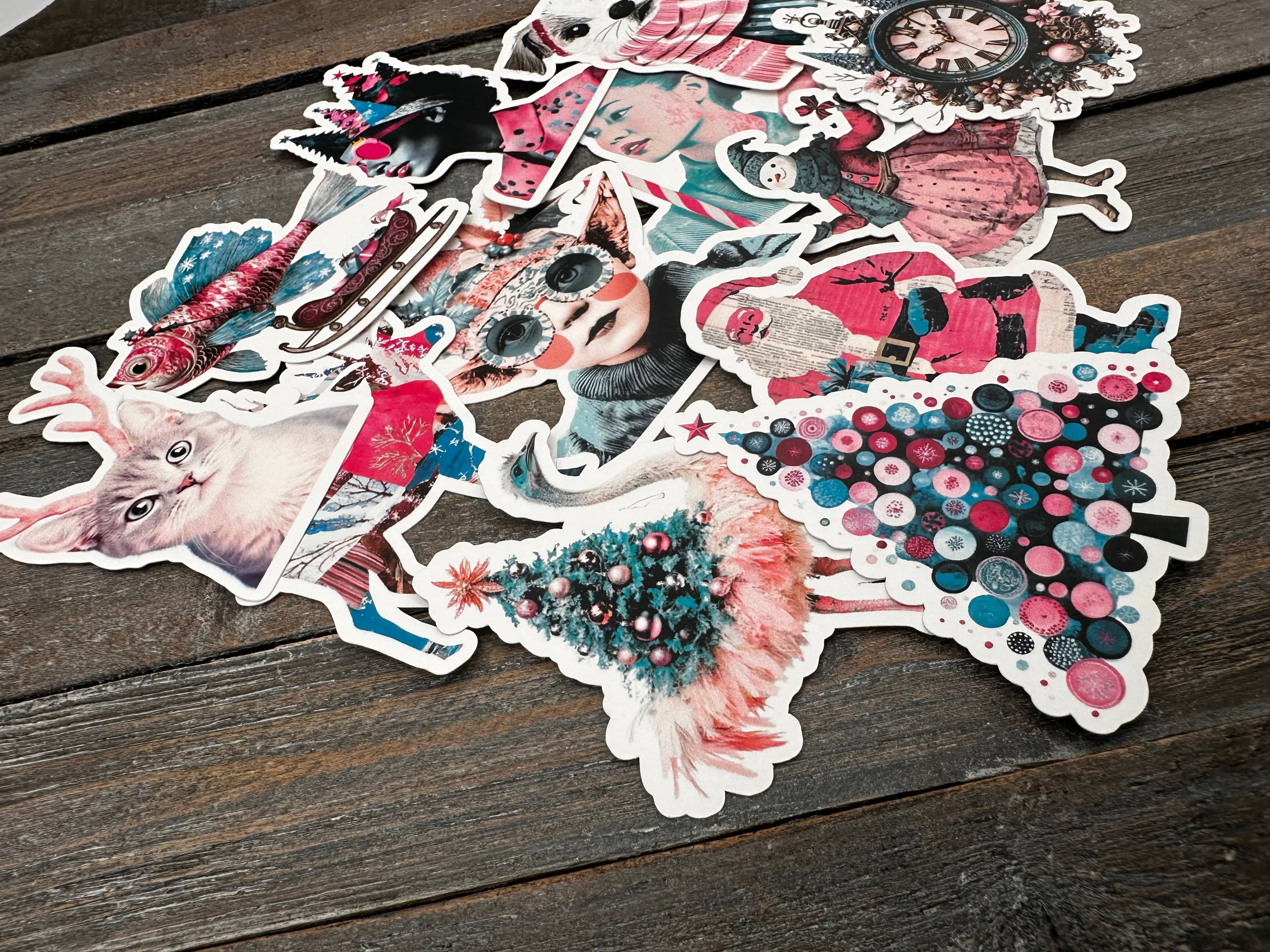 Collage Soup Christmas Crew | Paper Bites | Whimsical die-cut pieces for journals & collage