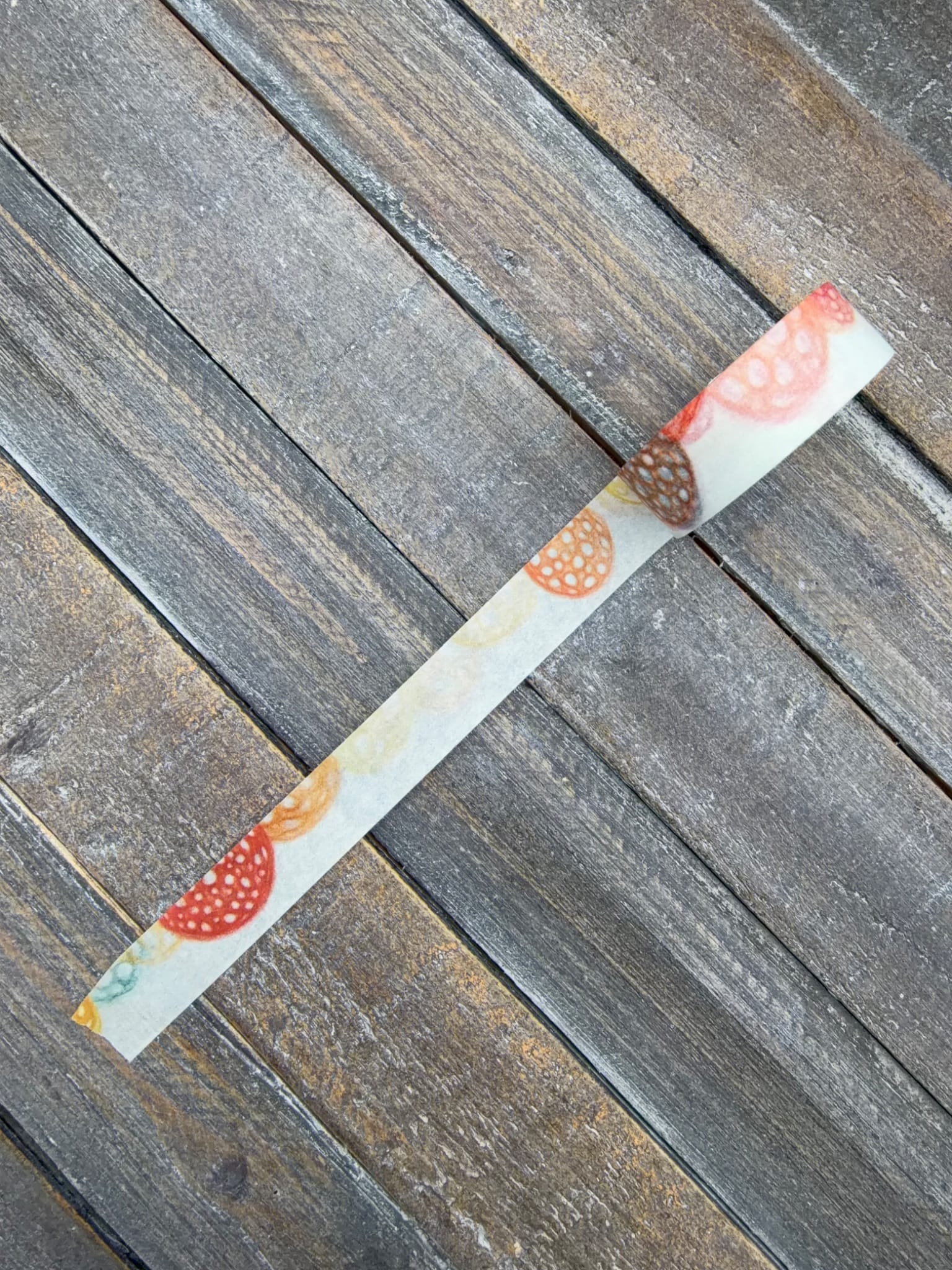 Collage Soup Citrus Bloom Dots Washi Tape — Warm Floral Circles