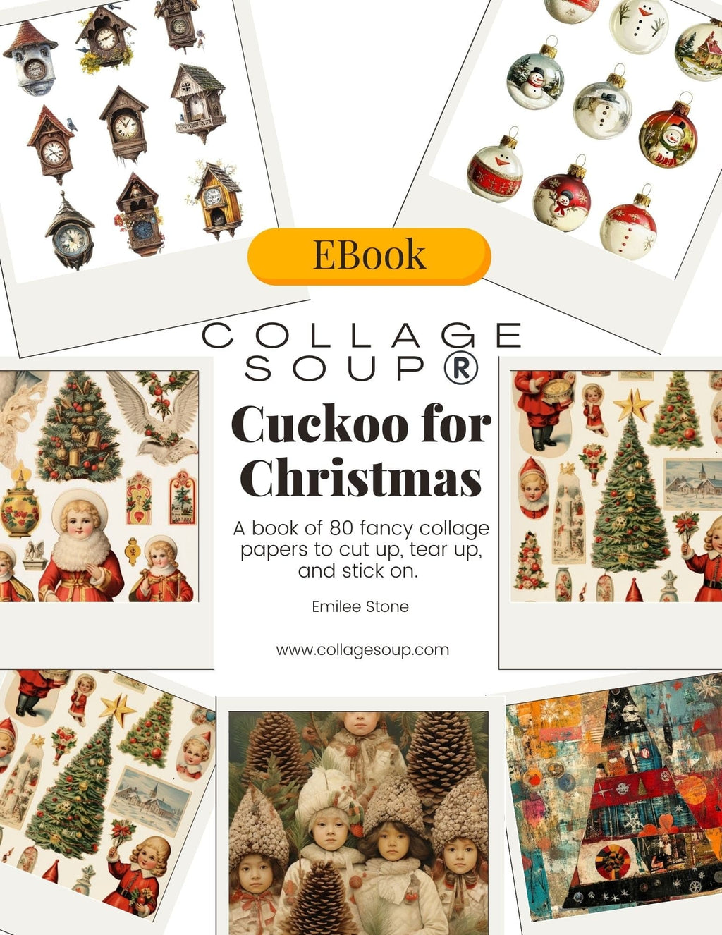 Collage Soup Cuckoo for Christmas — Vintage Market Collage eBook