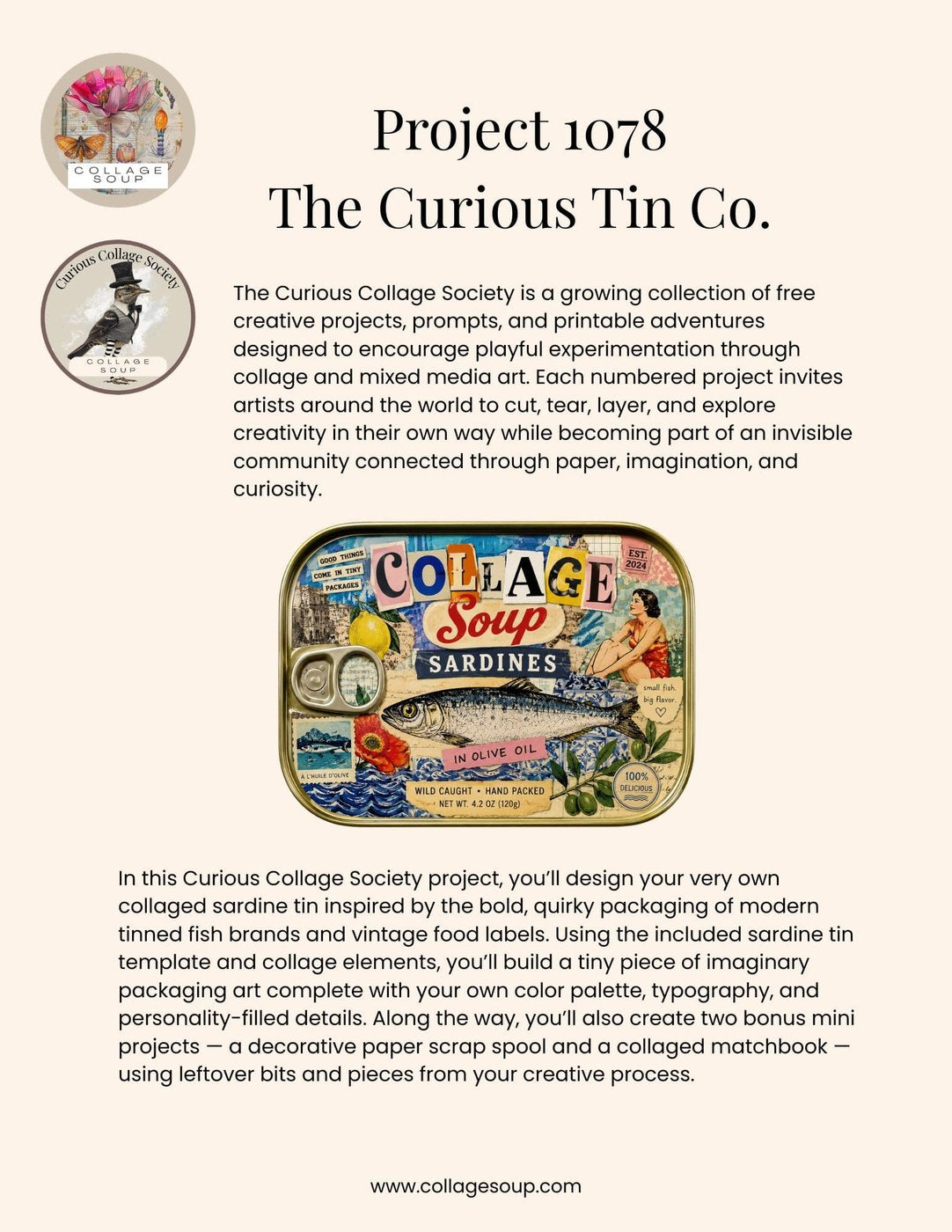 Sardine Tin Collage Kit Co. | Collage Soup