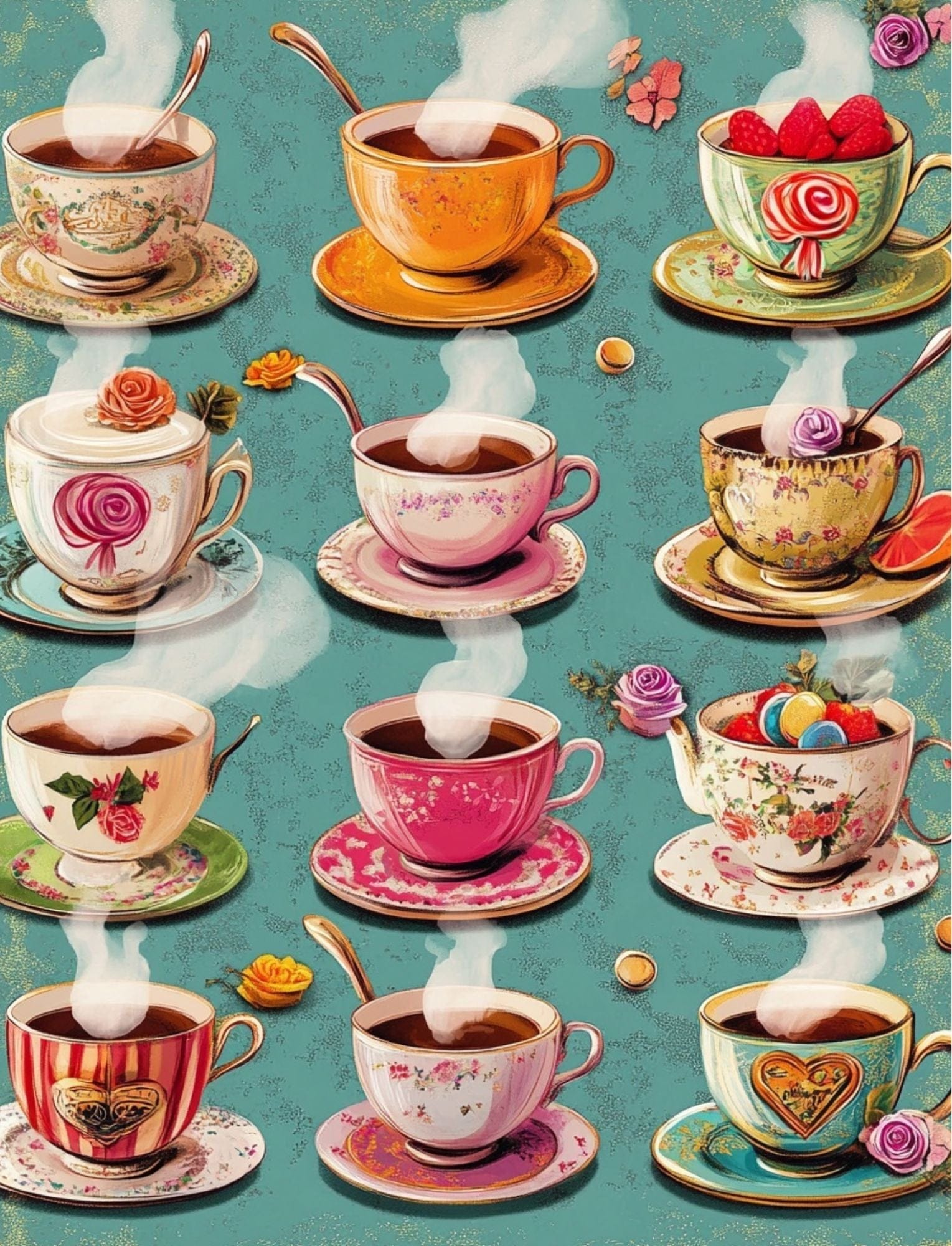 Collage Soup Drink Drank Drunk eBook | Digital Collage Papers | Coffee, Tea & Ritual
