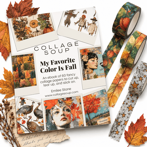 Collage Soup Fall Favorites Bundle — 3 Washi Tapes + My Favorite Color Is Fall eBook