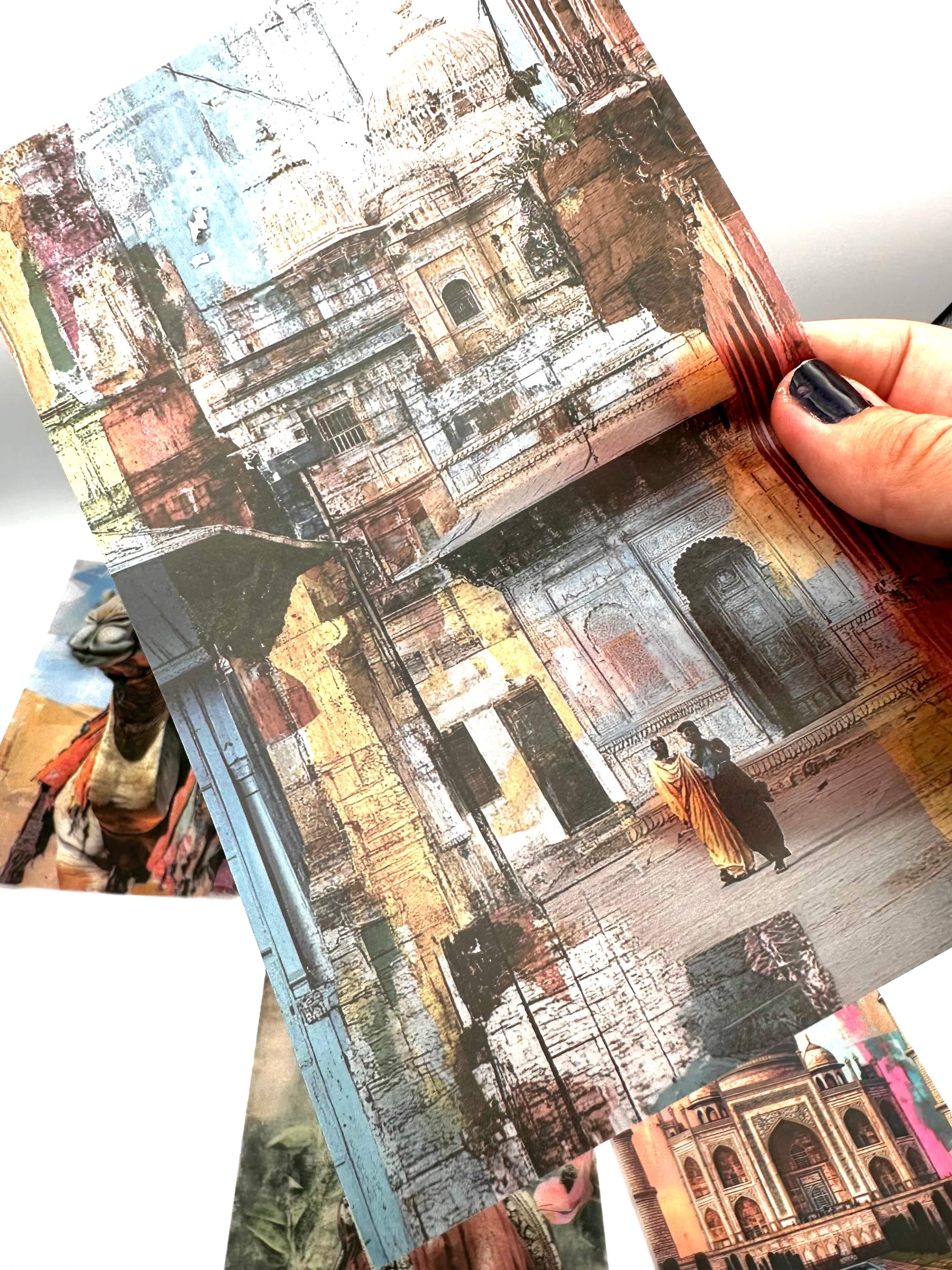 Collage Soup Global Adventures Scrap Pack | 50-Piece Vellum Paper Set for Mixed Media, Junk Journals & Scrapbooking