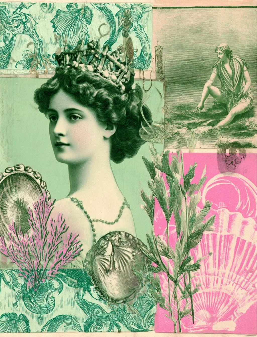 Collage Soup Goddess, Please (Paperback) – Mythic Femininity & Seashell Aesthetic Collage Pages