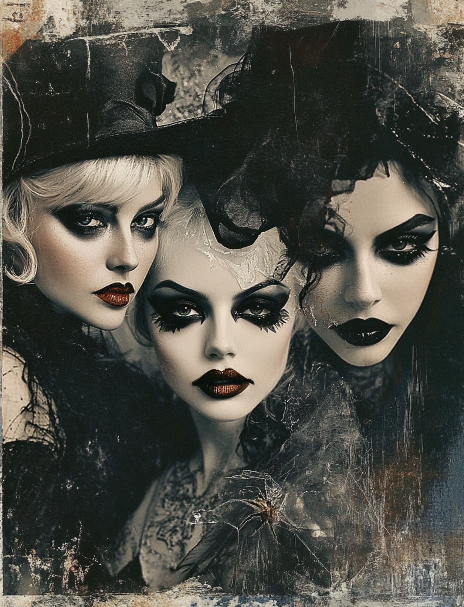 Collage Soup Hex Appeal: A Gothic Collage Book Featuring Witches, Bats, and Magic – 90 Pages