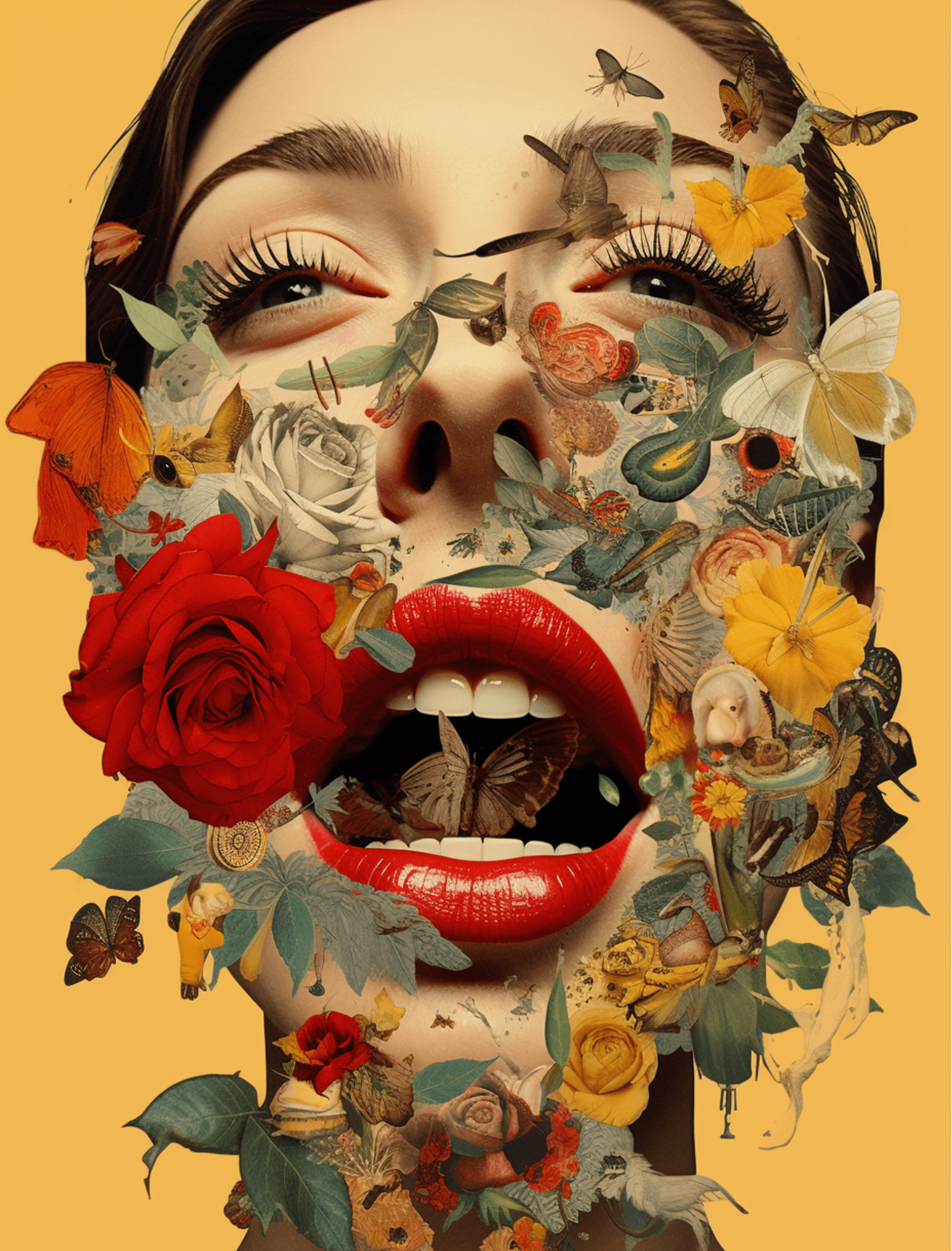 Collage Soup In the Grin: 110 Playful Collage Papers of Smiles and Expressions