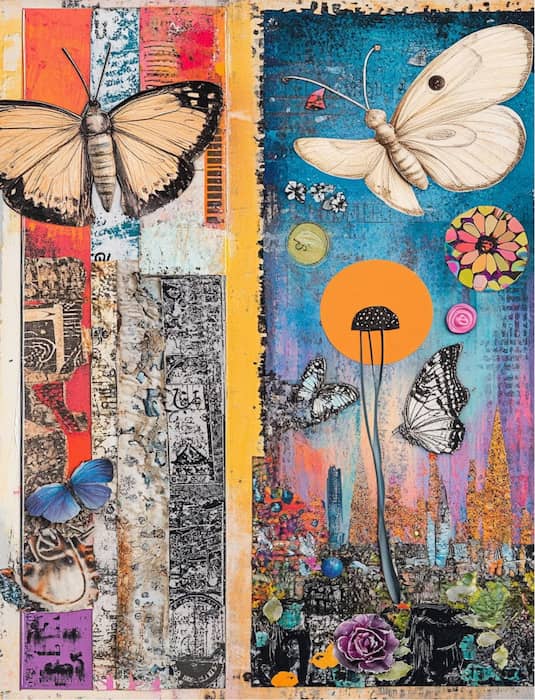 Collage Soup Journal Girly