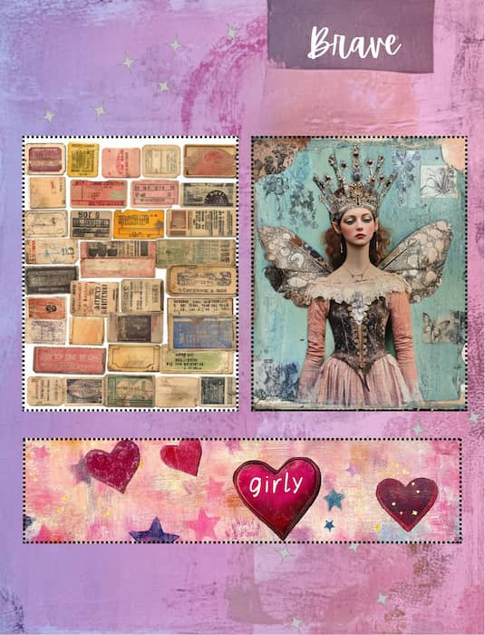 Collage Soup Journal Girly