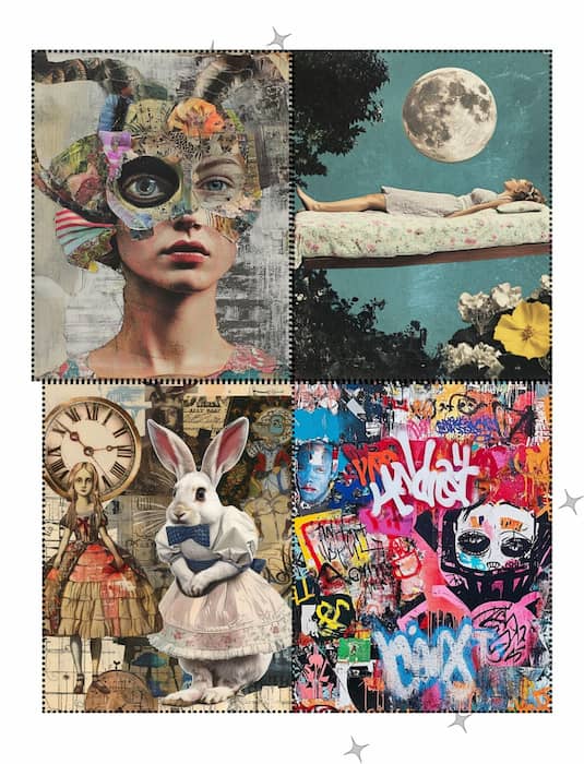 Collage Soup Journal Girly