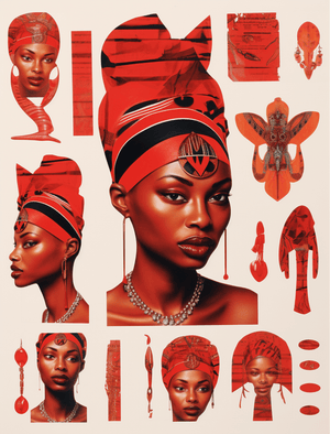 Collage Soup Little Red Riding Hood: A 70-Page Visual Feast of Red-Themed Collage Images