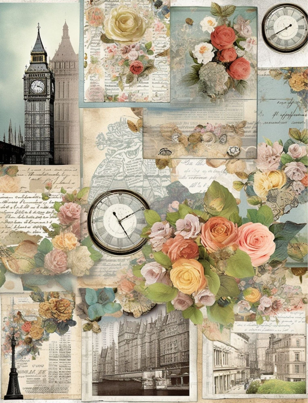 Collage Soup London Calling (eBook) | 110 Pages of British-Inspired Collage Papers for Journals, Mixed Media & Creative Collage