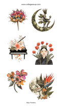 Collage Soup May Flowers Sticker Sheet