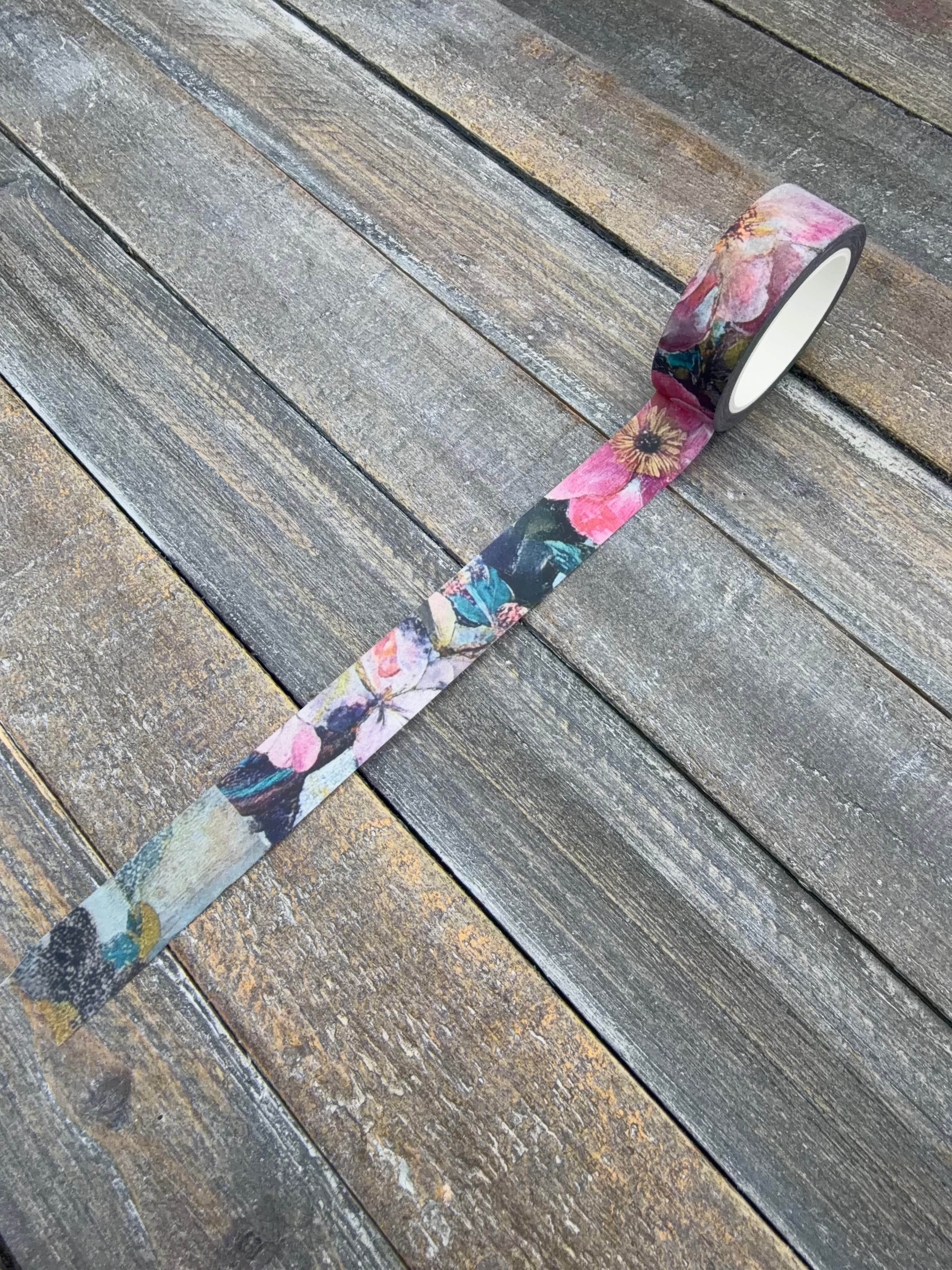 Collage Soup Midnight Bloom Washi Tape — Moody Collage Floral