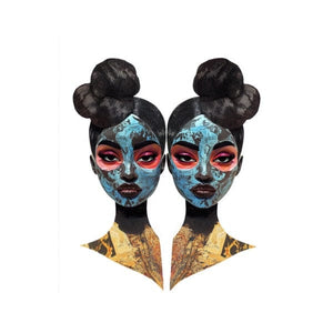 Collage Soup Mystical Twins Paper Bites: 12 Quirky Pre-Cut Designs for Artistic Creations & Crafting Fun 110 lb. Paper
