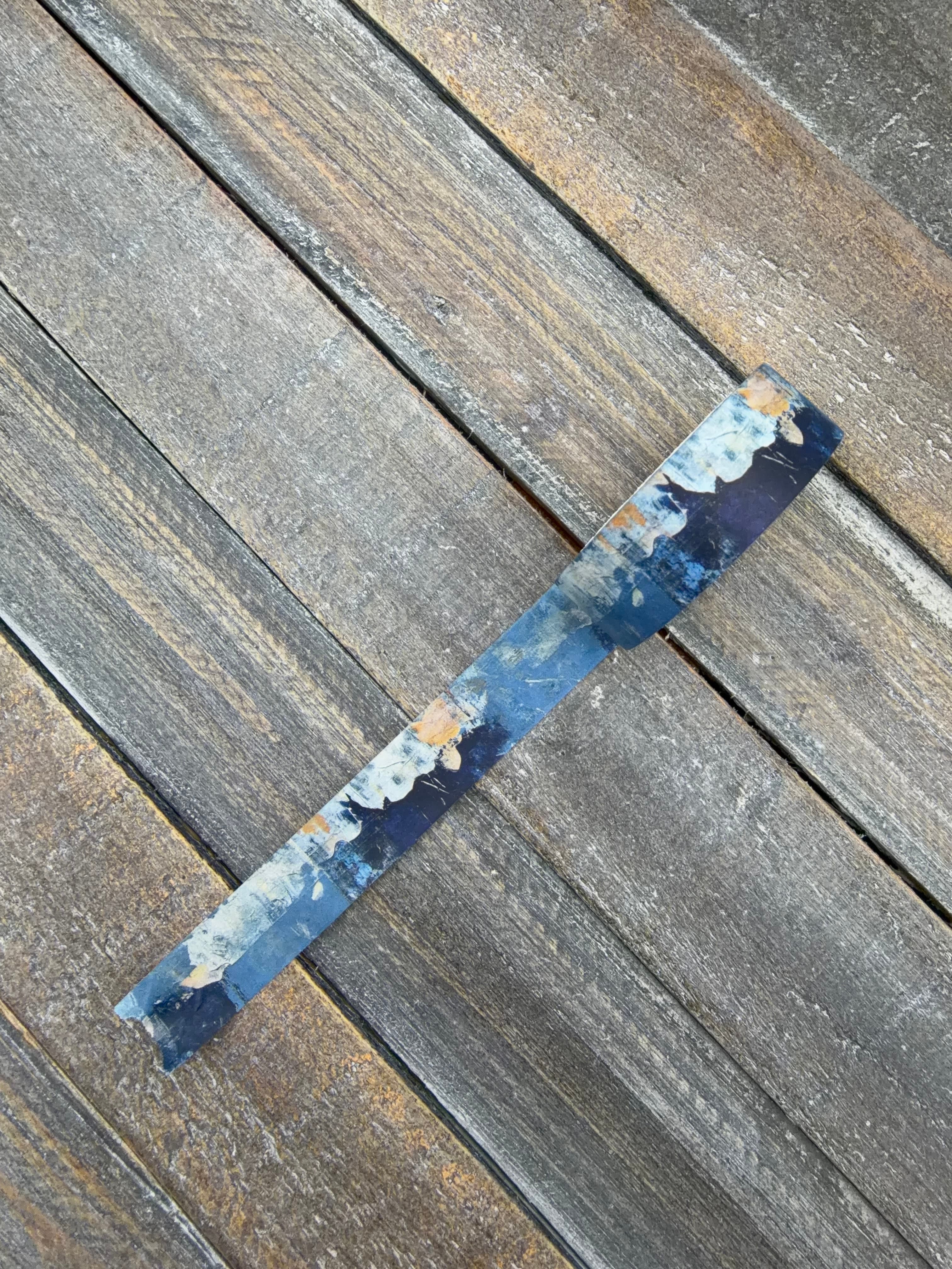 Collage Soup Orbit & Mark Washi Tape — Graphic Circles and Sketchy Marks in Cool Blue Tones