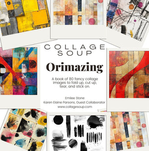 Collage Soup Orimazing: Double-Sided Origami & Collage Paper Collection 80 Pages: Perfect for Origami, Mixed Media Art & Journal Making – Double-Sided Abstract & Pastel Papers
