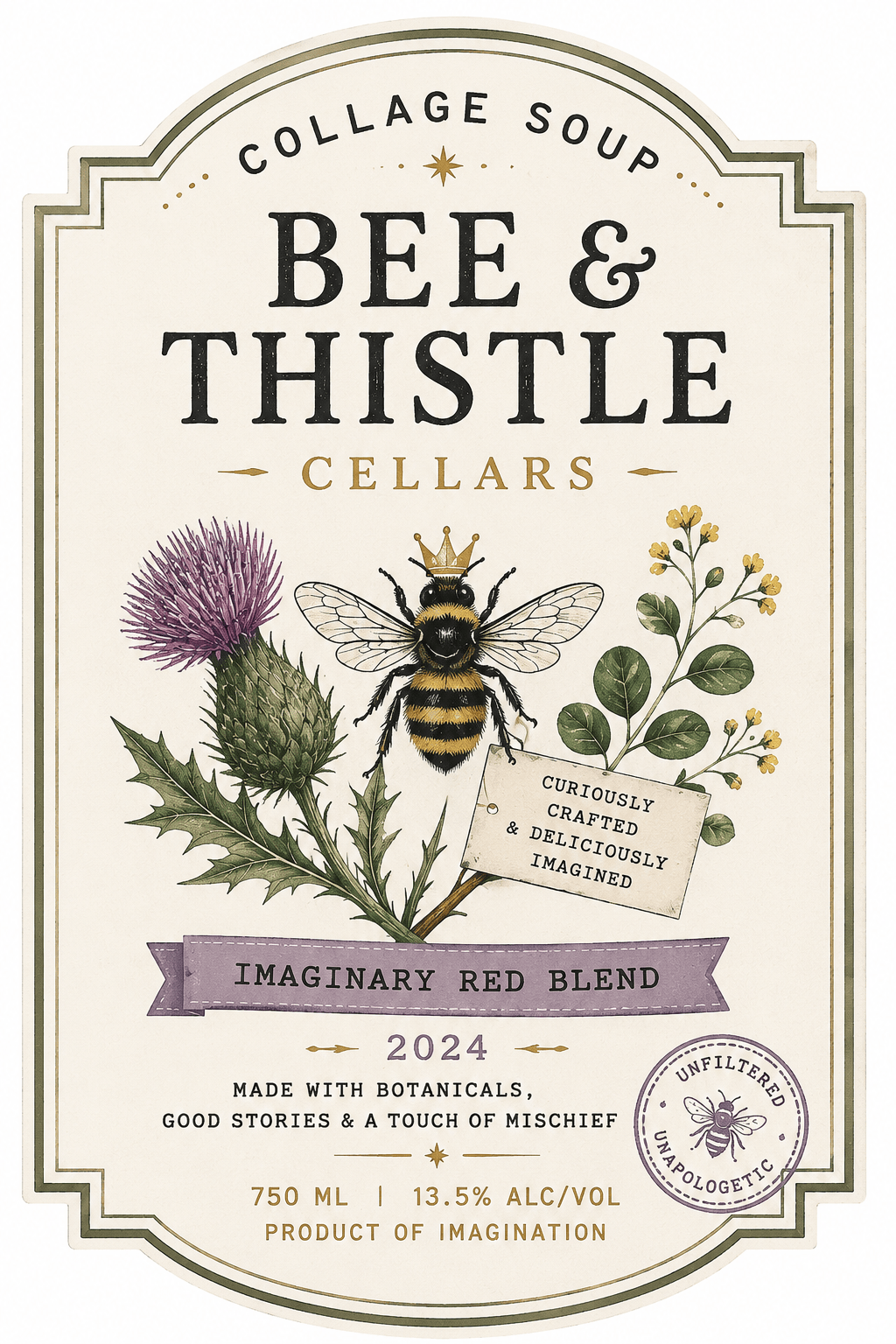 Collage Soup Project 1079: Bee & Thistle Cellar