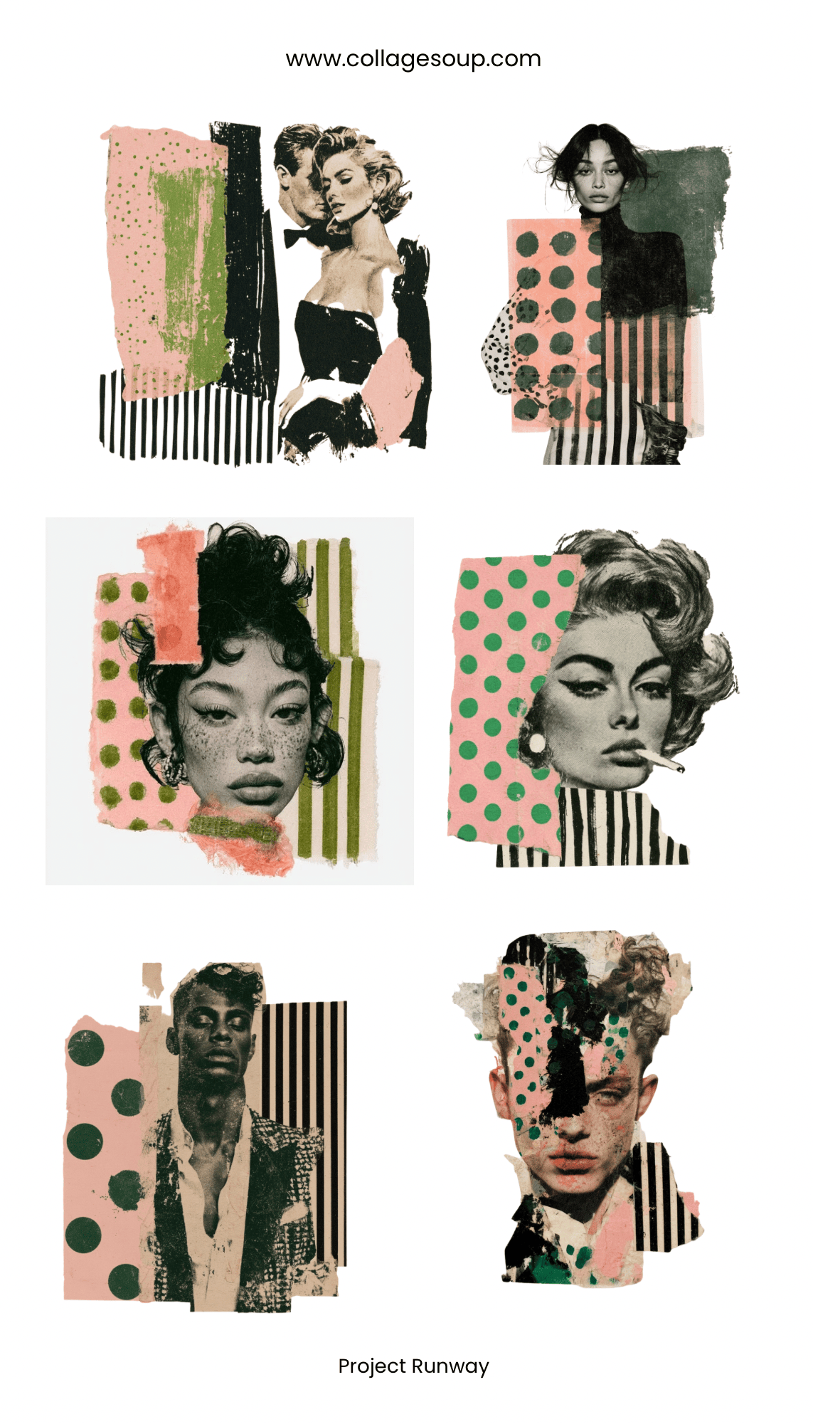 Collage Soup Project Runway Sticker Sheet