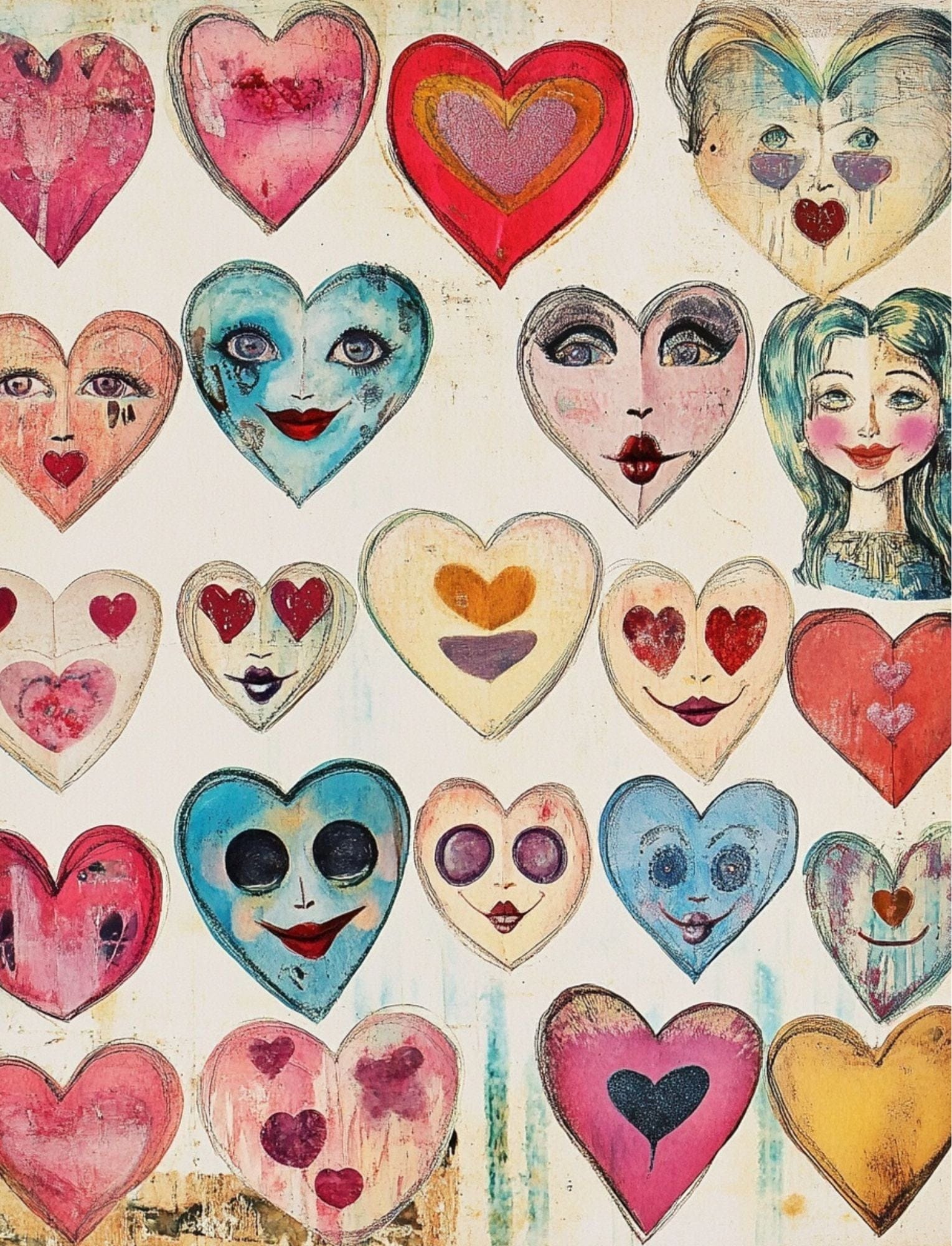 Collage Soup Punch Drunk Love | eBook | Valentine collage papers for messy, tender love stories