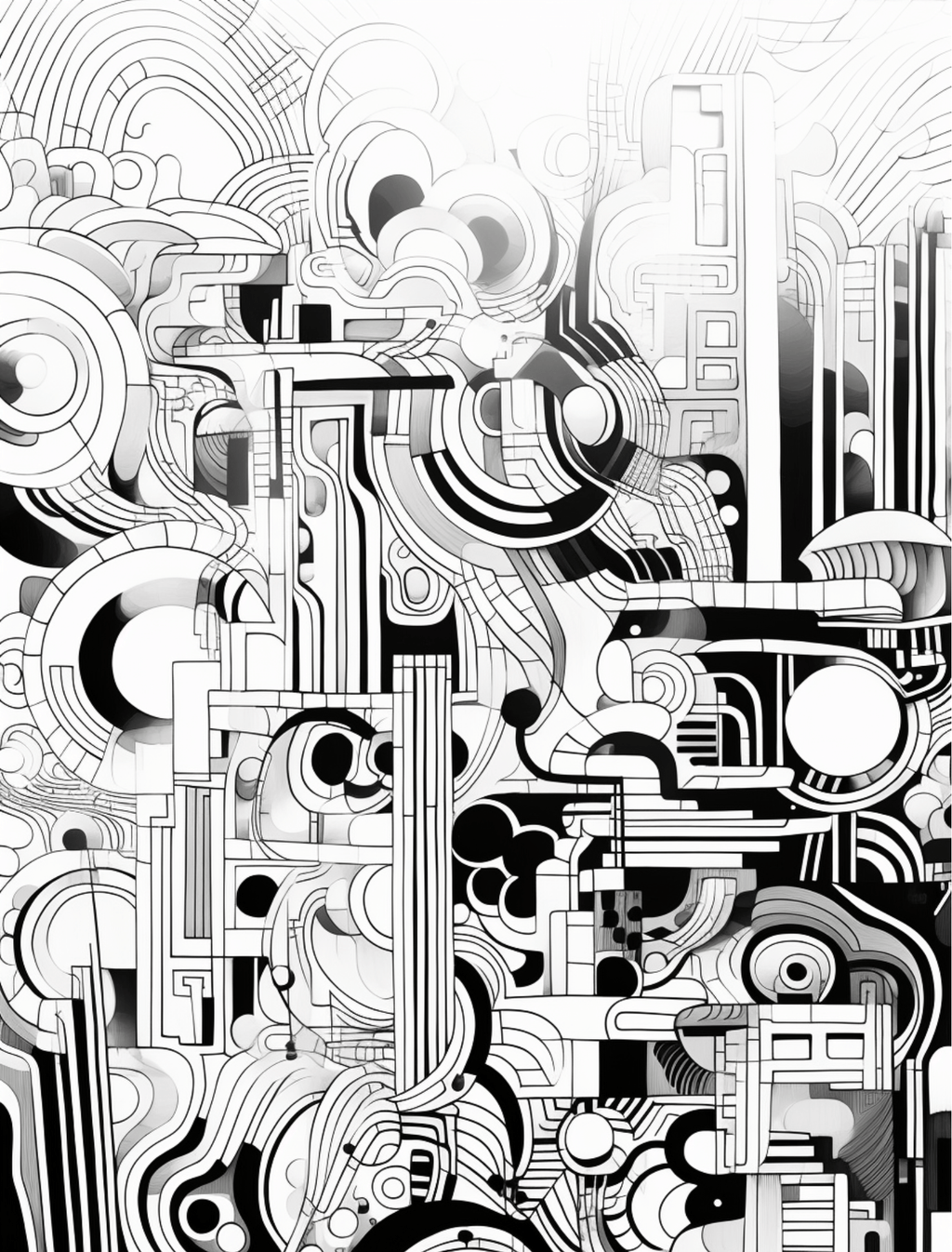 Collage Soup Quirvoxen Imaginary Art – 75+ Pages of Abstract Coloring & Mixed Media