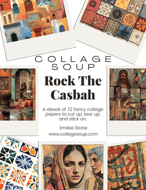 Collage Soup Rock the Casbah (Paperback) | 74 Pages of Moroccan-Inspired Collage Papers, Textures & Patterns for Mixed Media Art