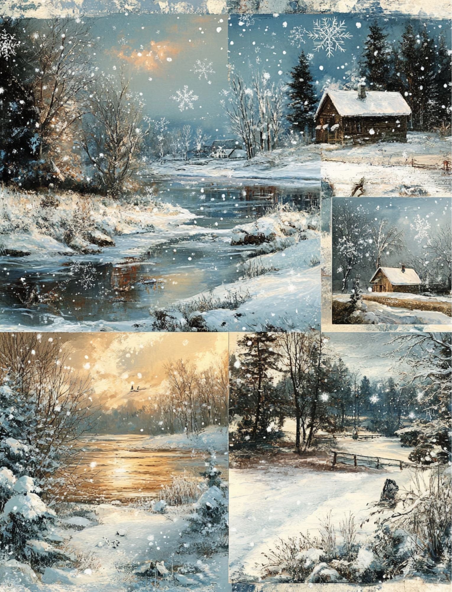 Collage Soup Snow Biz - A Winter Themed Collage Image Paperback