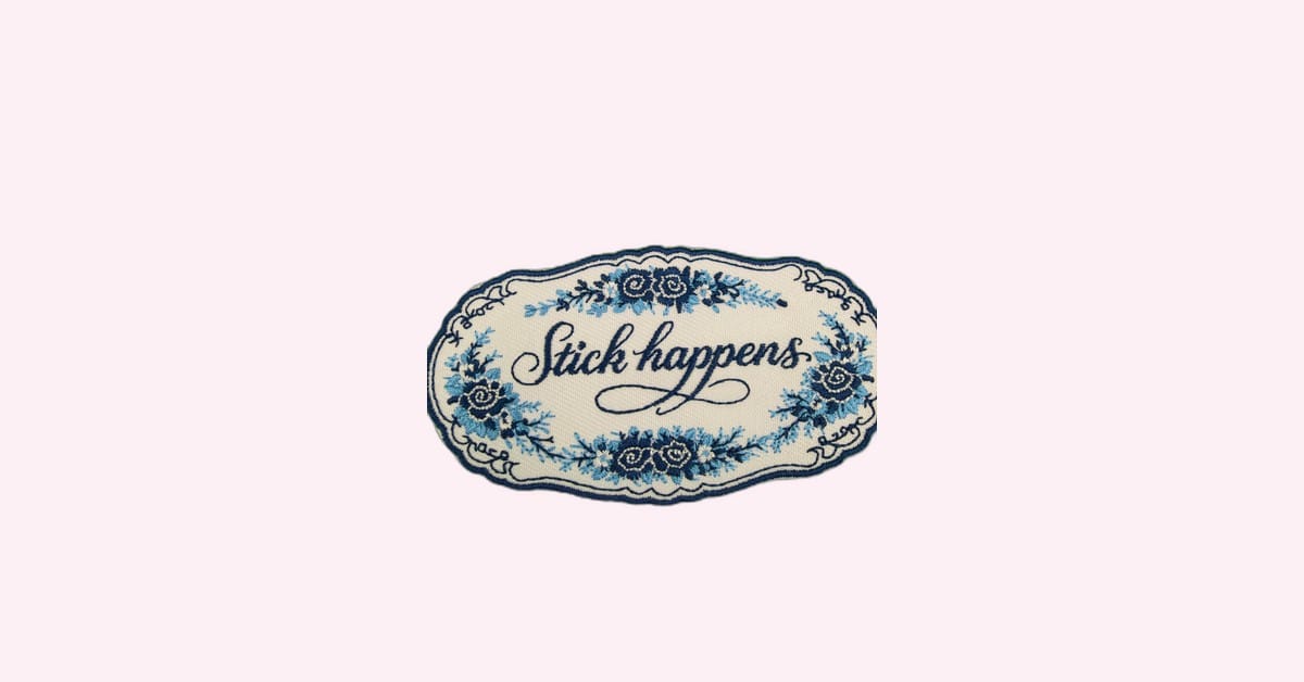 Collage Soup Stick Happens – Ornate Patch Sticker