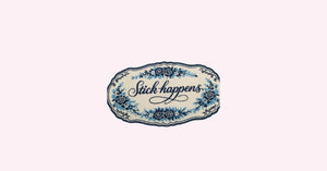 Collage Soup Stick Happens – Ornate Patch Sticker