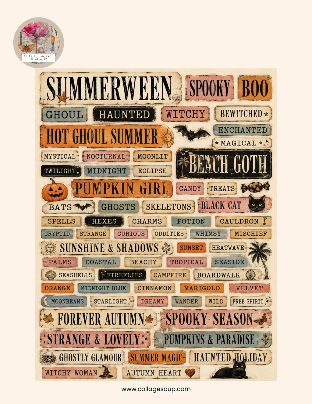 Collage Soup Summerween — Free Collage Freebie