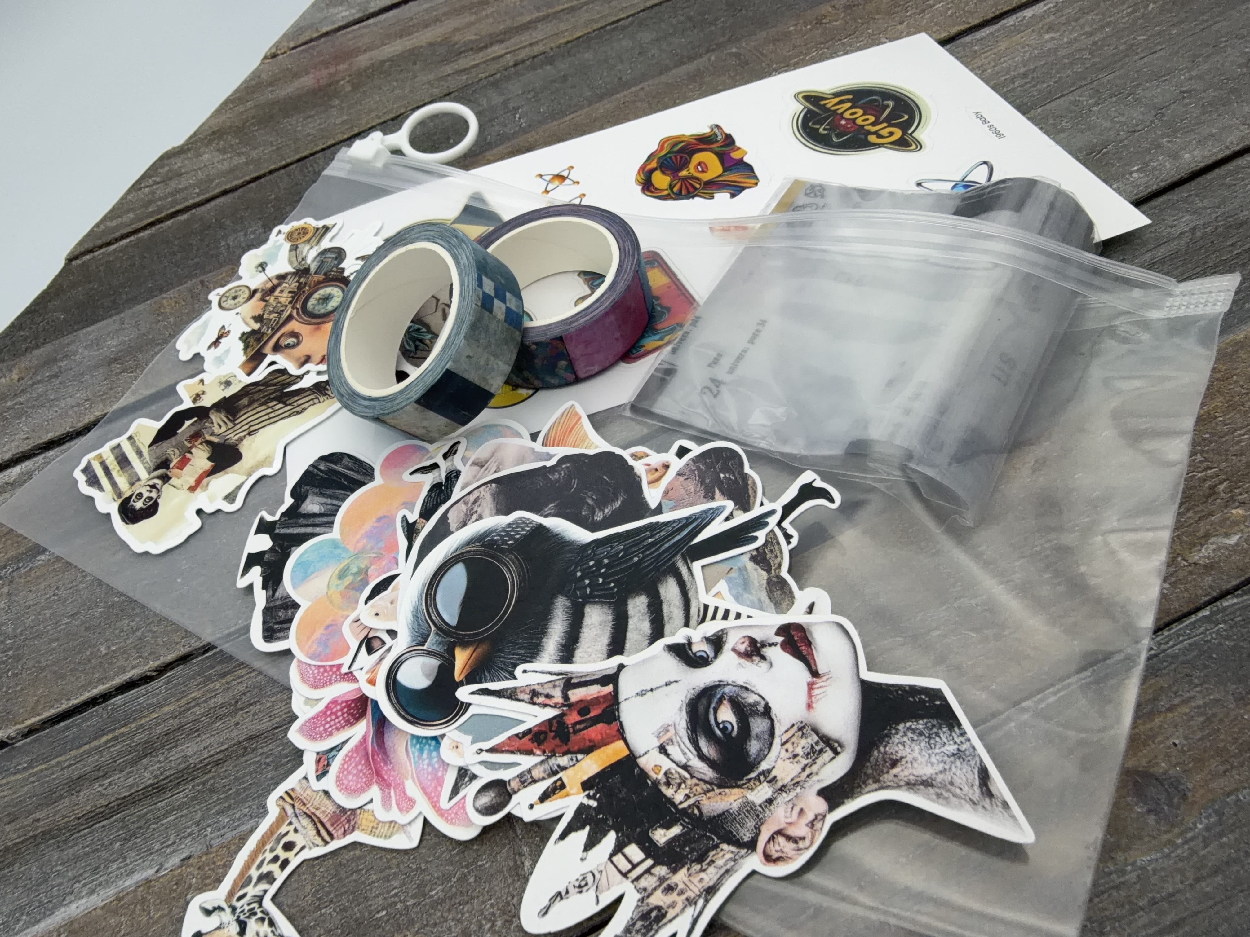 Collage Soup Taster Menu Bundle — Washi, Stickers, Paper Bites and More