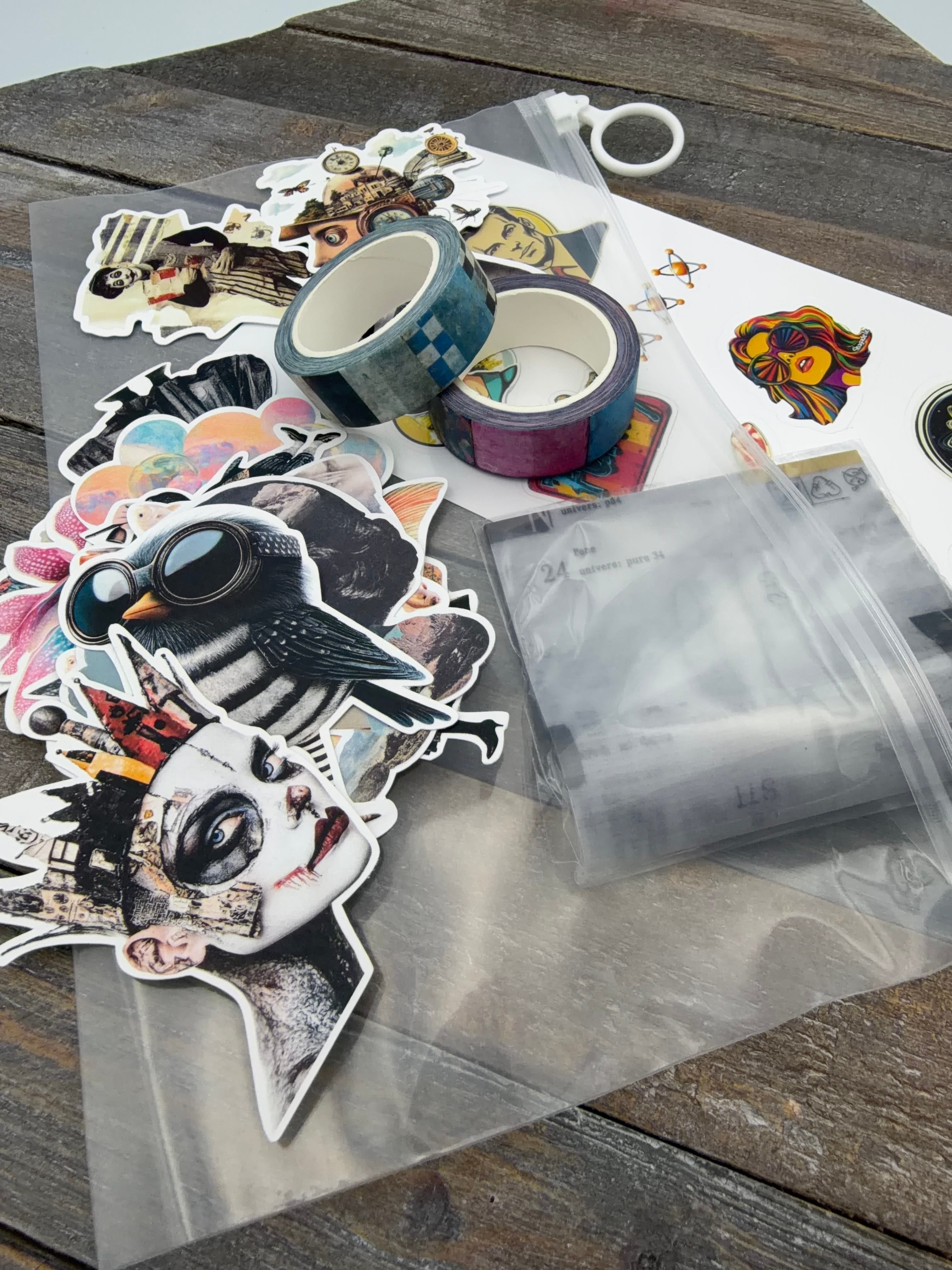 Collage Soup Taster Menu Bundle — Washi, Stickers, Paper Bites and More