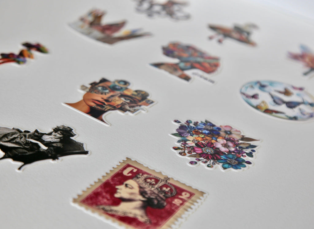 Collage Soup The Original Chonky Bites - Quirky Die-Cut Paper Designs on 300 lb Paper for Collages, Journals & Paper Crafts - 12 Premium Designs