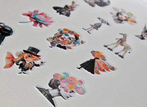 Collage Soup The "Original" Paper Bites: Vibrant Pre-Cut Paper Designs for Journals, Cards & Mixed Media Art  110 lb. Paper 12 Designs