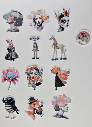Collage Soup The "Original" Paper Bites: Vibrant Pre-Cut Paper Designs for Journals, Cards & Mixed Media Art  110 lb. Paper 12 Designs